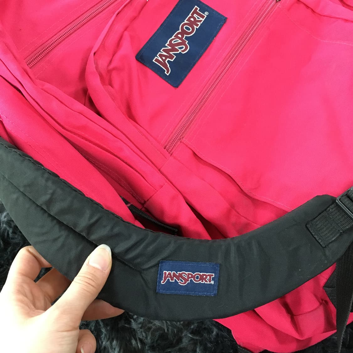 투티/0380 JANSPORT 백팩 빈티지 빅스튜던트 핑크 가방 수납 상품이미지4