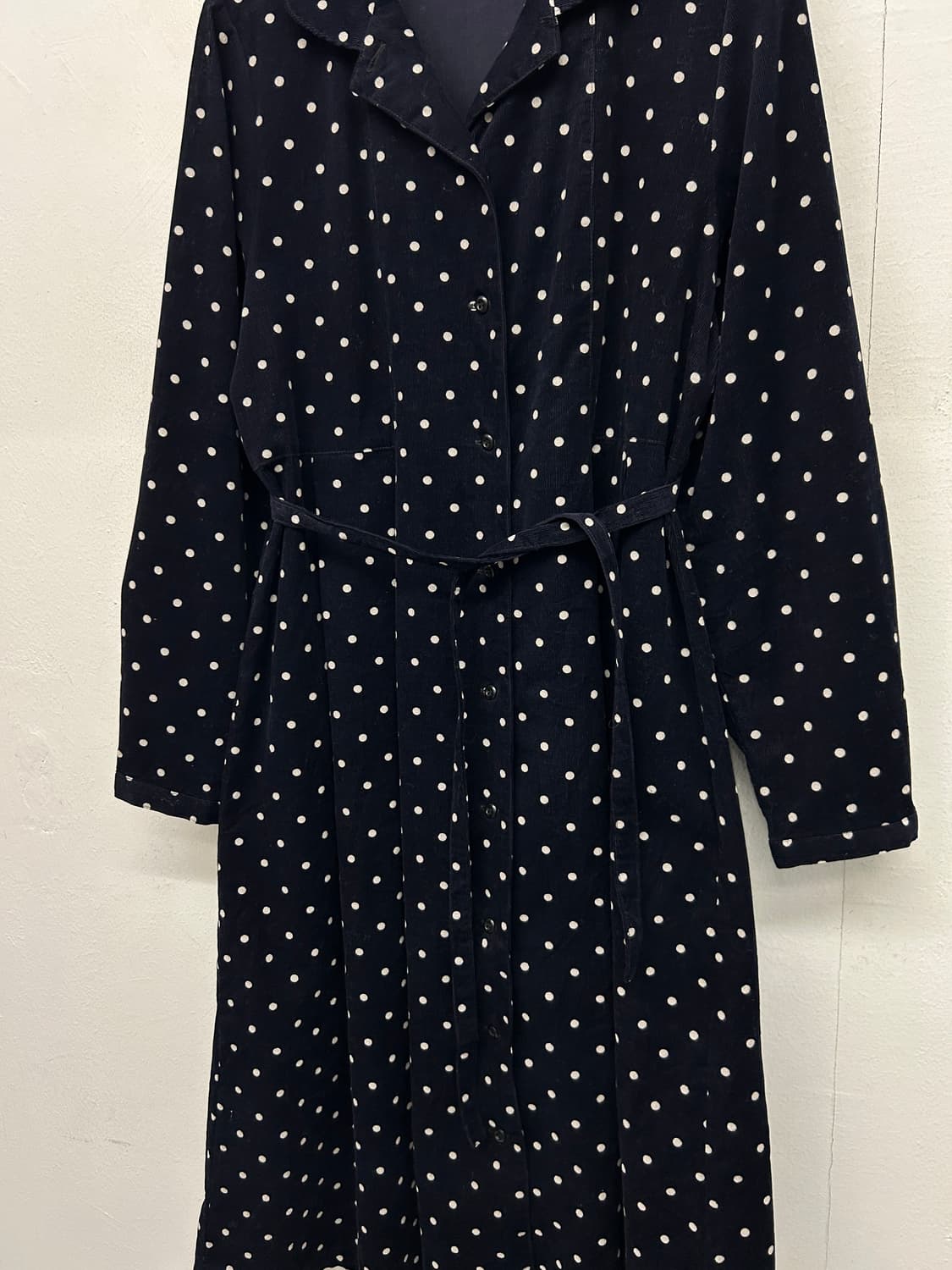 MINATONO TENRANKAI 코듀로이 도트 원피스 상품이미지3