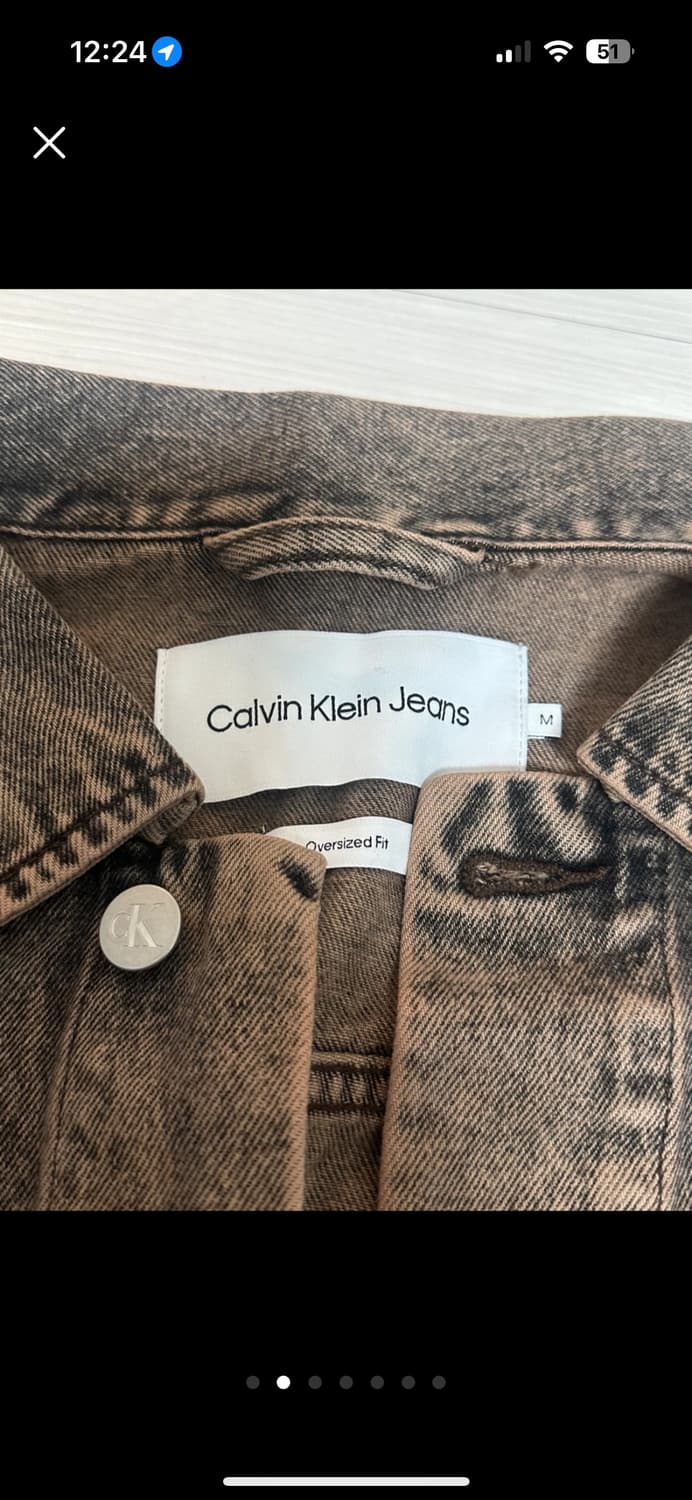 CK 캘빈클라인 브라운데님 박시 데님 자켓 M 상품이미지2