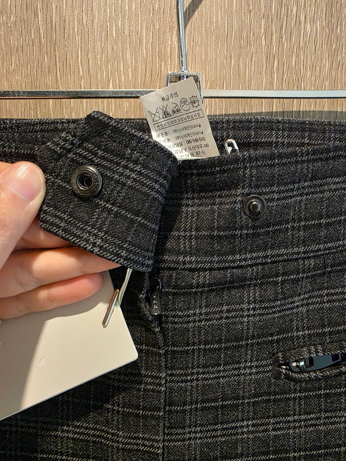 (199,000원 택 있음) g_cut 지컷 체크 패턴 스트랩 팬츠 55 상품이미지10