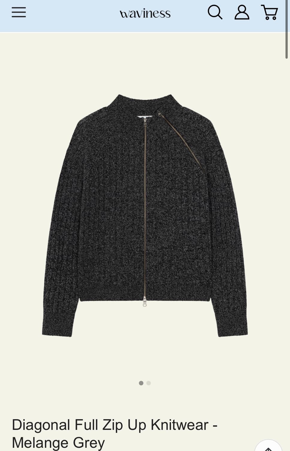 웨이비니스 니트집업 2사이즈 상품이미지1