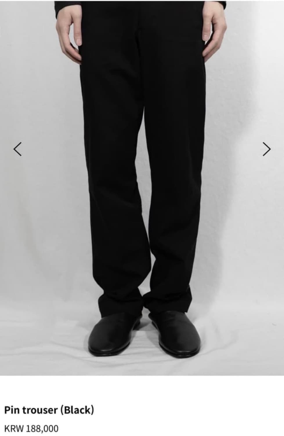 LES PIN TROUSER black 1 상품이미지1