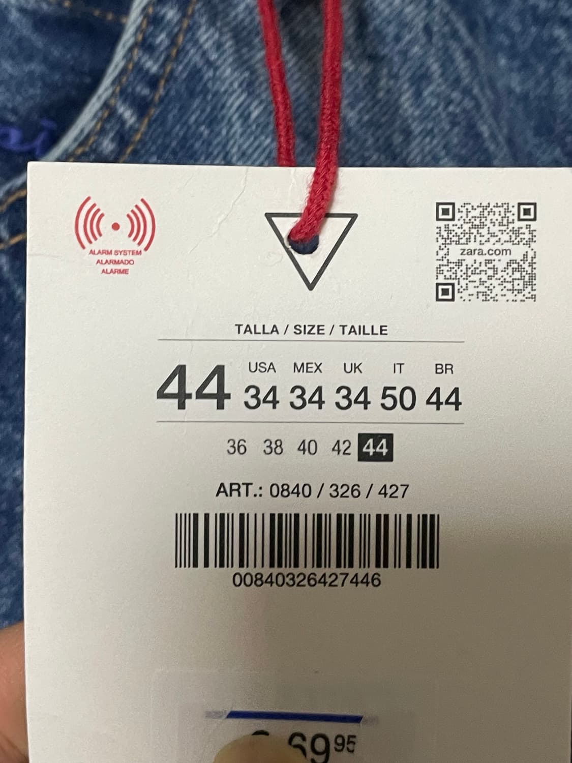 [34] 자라 x 챔피온 루즈 테이퍼드 핏 진 미드 블루(✨새상품) 상품이미지4