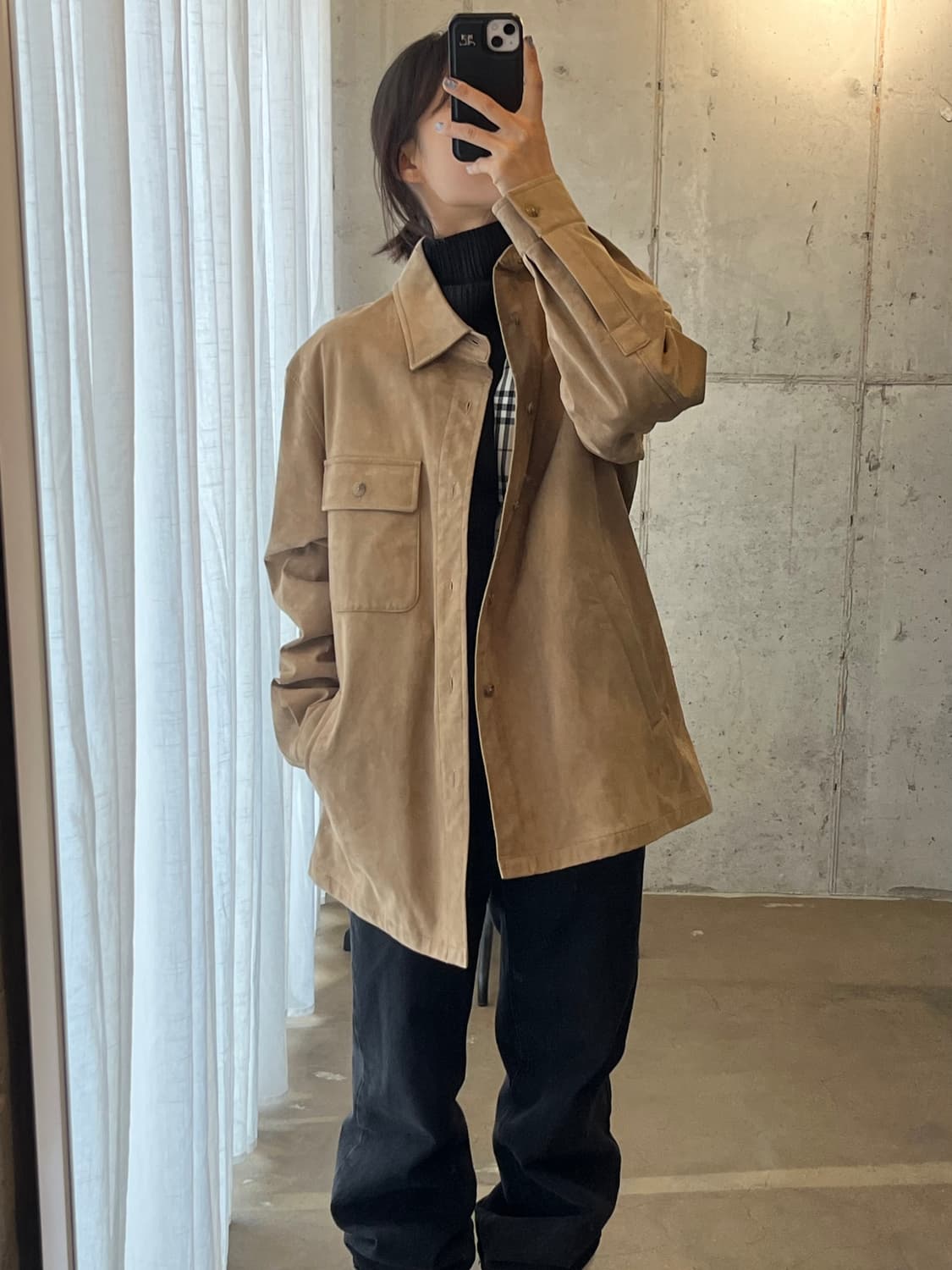 00s BURBERRY 버버리 스웨이드 자켓 브라운 상품이미지2