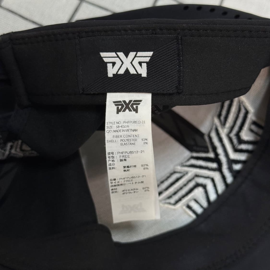 PXG 드라이핏 볼캡 모자 블랙 상품이미지5