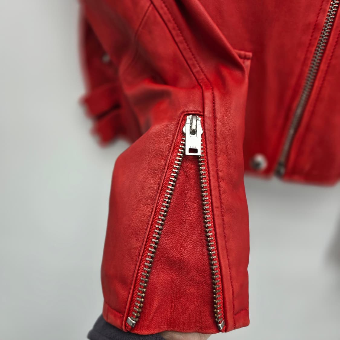 IRO 램스킨 레더 라이더 자켓 36 레드 상품이미지4