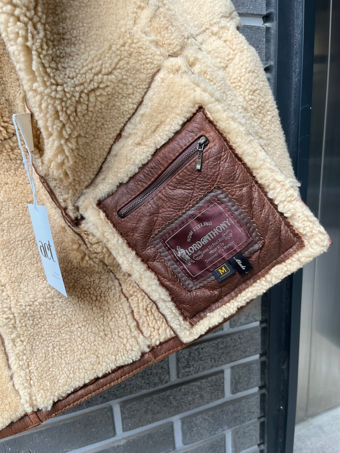 90s cowskin 소가죽 시어링자켓 상품이미지5