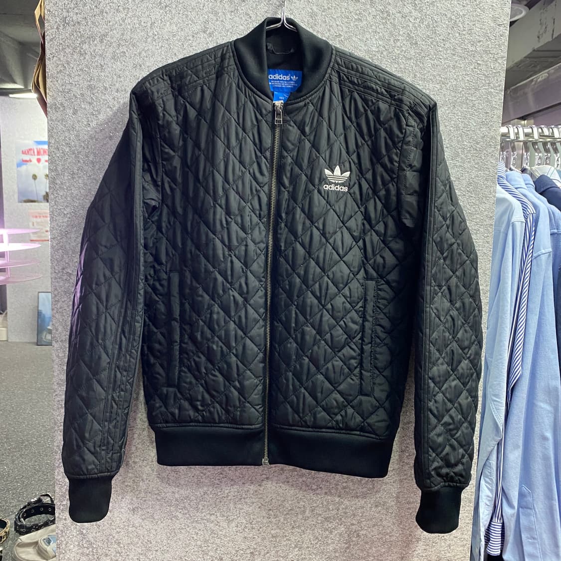 아디다스 오리지널 블랙 퀼팅 자켓  B2863 상품이미지2