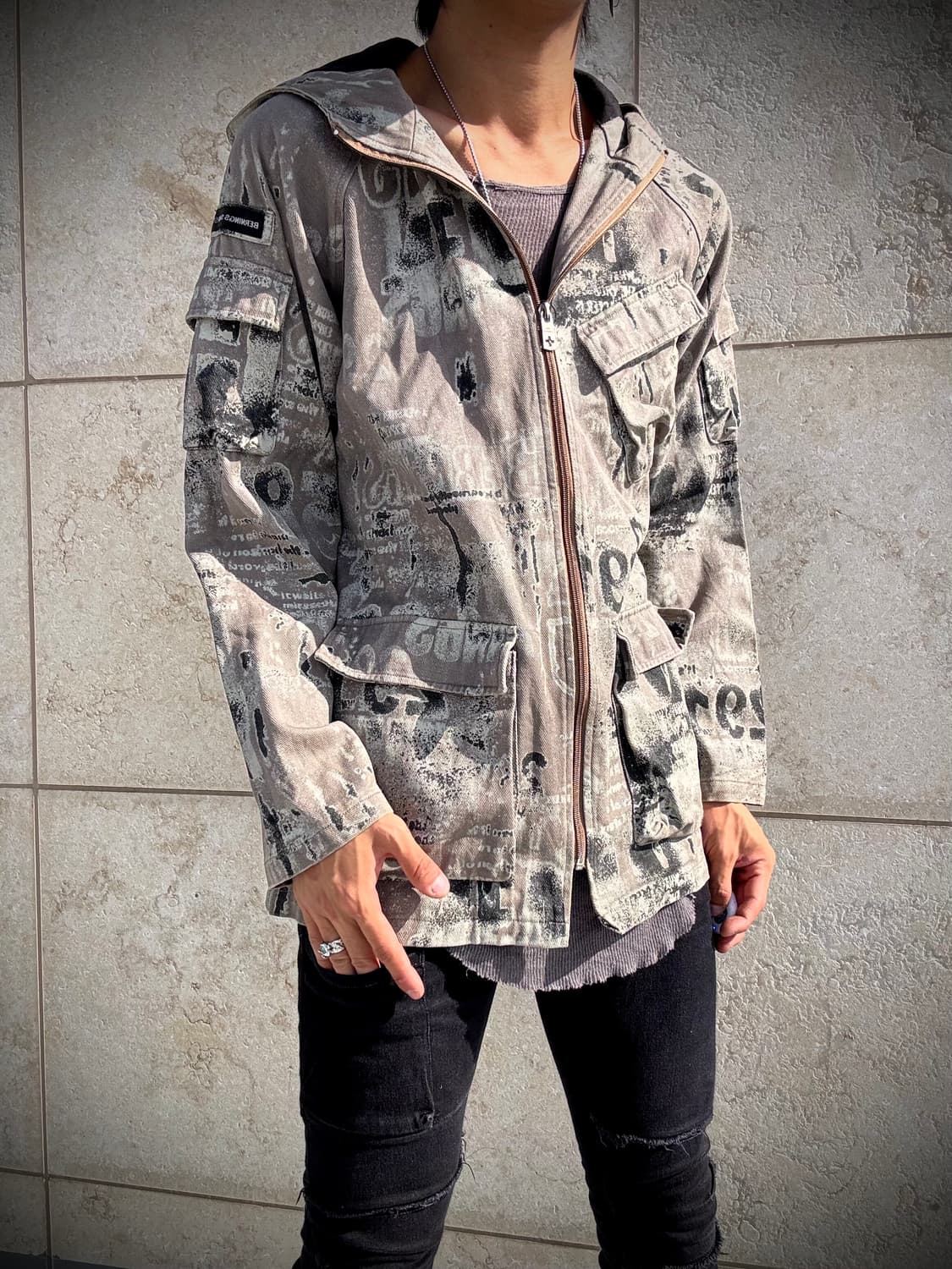 “Bernings sho”00‘s Print Multi Pocket Ho 상품이미지2