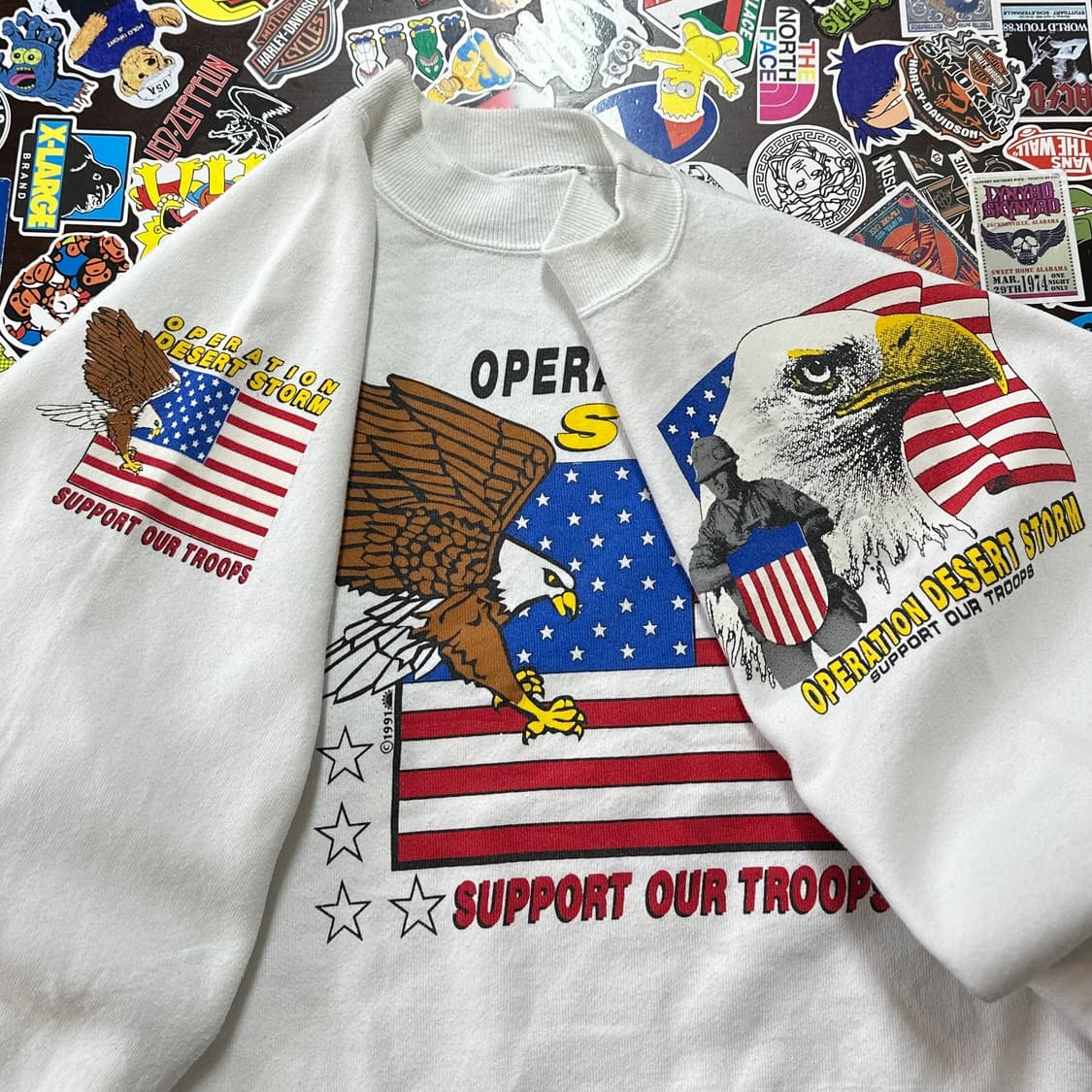90s USA 오네이타 데저트 스톰 빈티지 스웻셔츠 XXL 상품이미지5