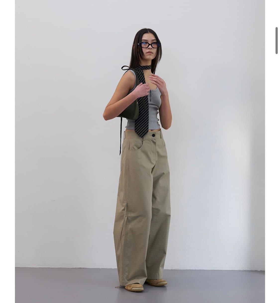 엘씨디씨티엠 strap detail wide trousers새상품 상품이미지1