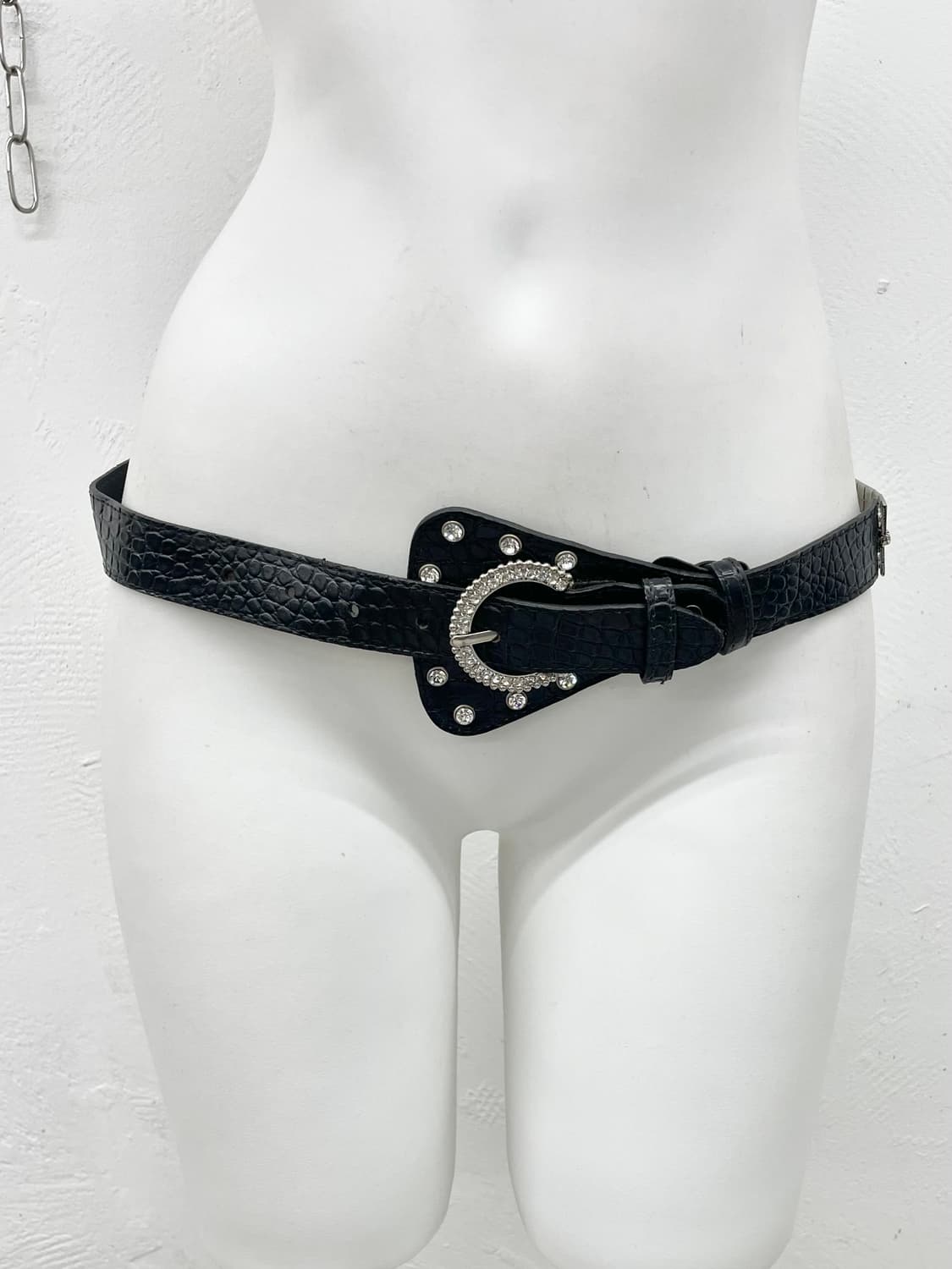 락시크 큐빅 체인 버클 벨트 상품이미지1