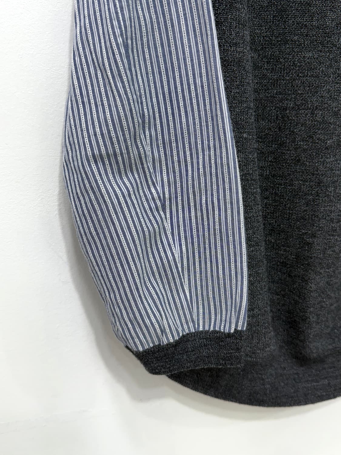 SJSJ 셔츠 배색 니트 F(55~66) 상품이미지3