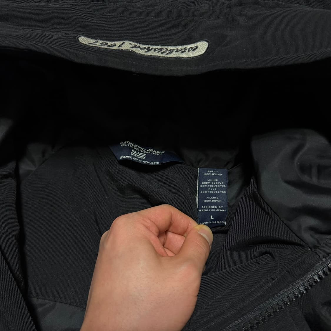 빈티지 R.ATHLETIC 후드 패딩 자켓 상품이미지3