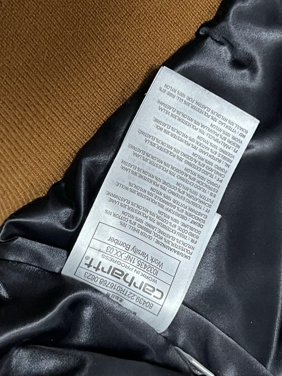 [M] 칼하트wip 바시티 붐버 자켓 상품이미지4