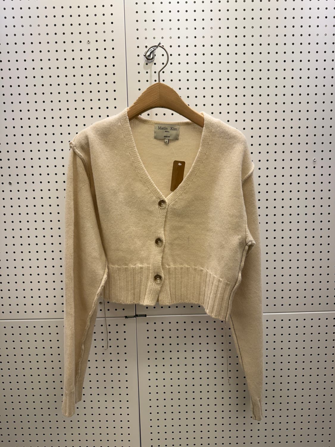 마뗑킴 크롭 니트 가디건 아이보리 U1040 상품이미지2