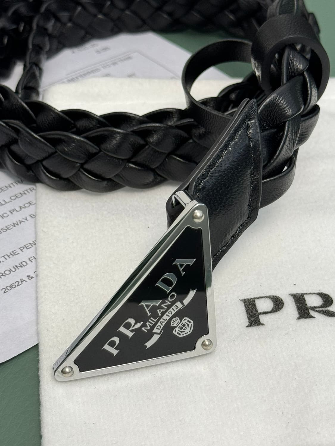 프라다 레더 벨트 블랙 상품이미지2