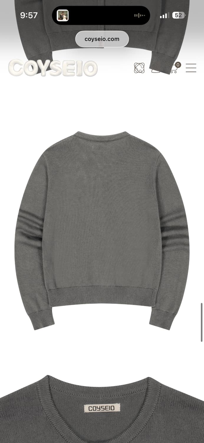 코이세이오 flower placket cardigan 가디건 상품이미지5