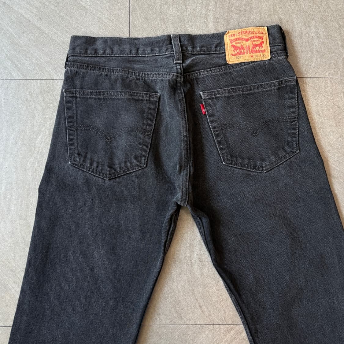 리바이스 정품 505 데님 블랙 팬츠  상품이미지6