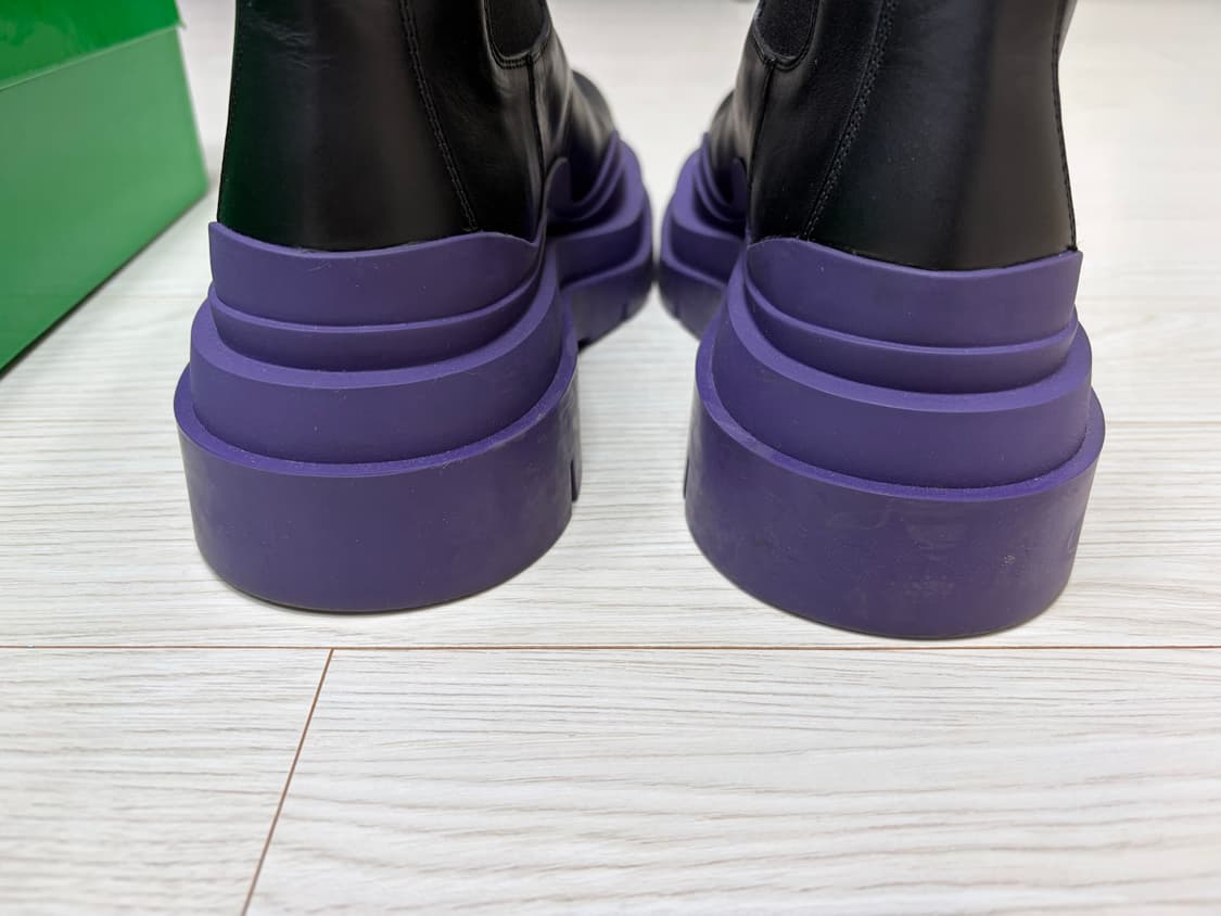 보테가베네타 타이어 첼시 부츠 블랙/퍼플 36.5(235) 상품이미지5