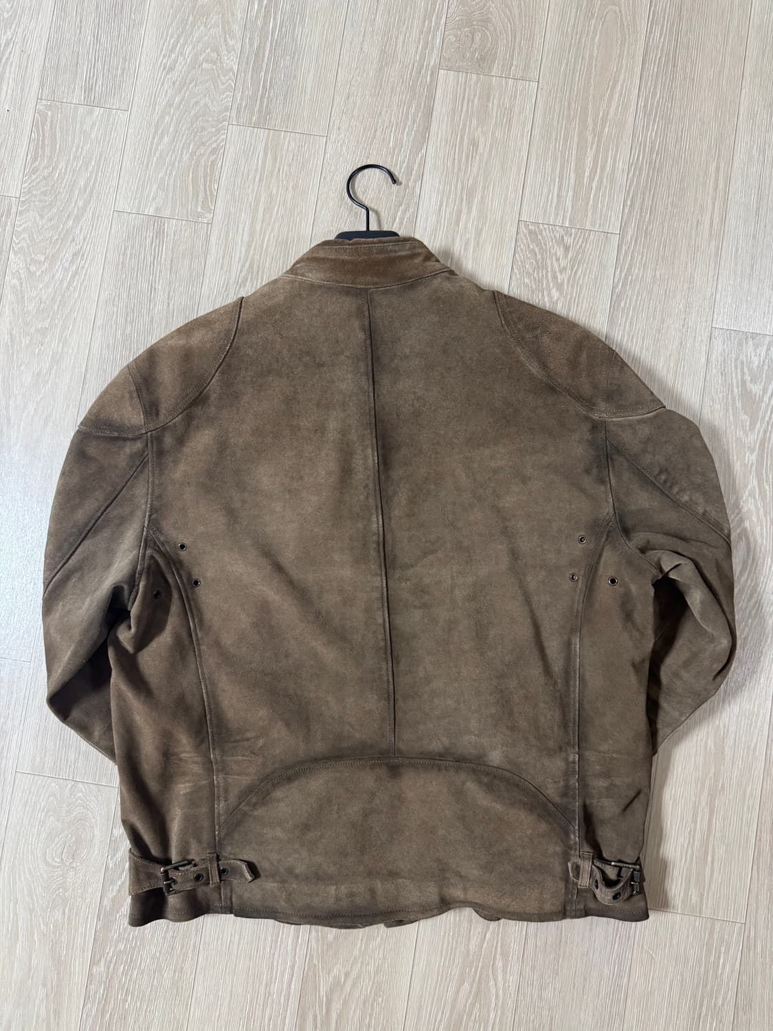 XL 폴로 랄프로렌 러프아웃 스웨이드 카페레이서 가죽 자켓 브라운 상품이미지7