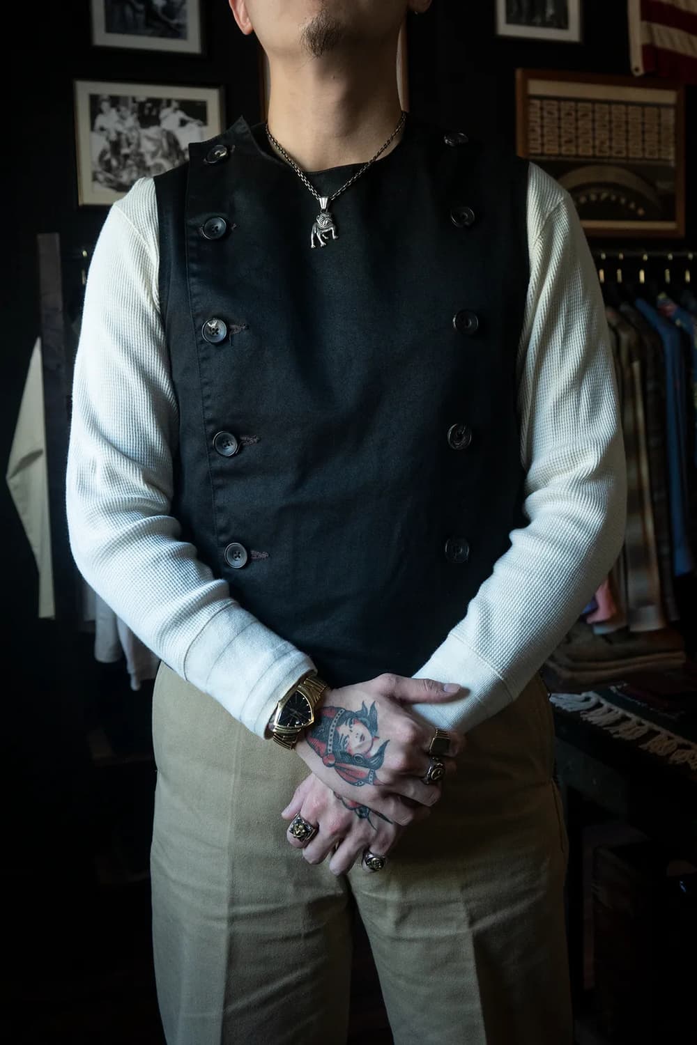 블랙사인 핀스트라이프 스윈들러 베스트 상품이미지1