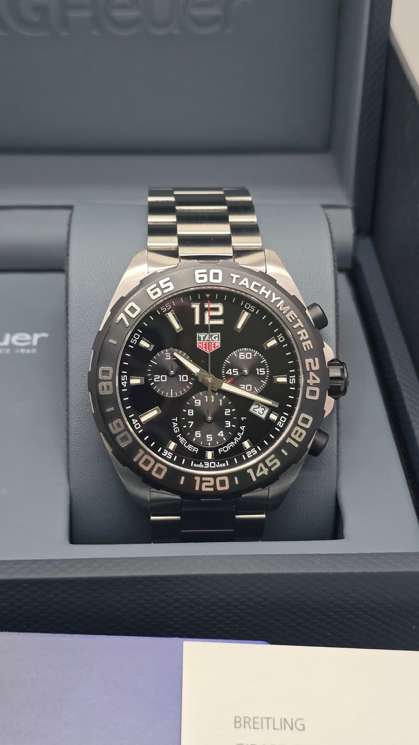 태그호이어 포뮬러1 크로노 블랙 24년 12월 쿼츠 시계 상품이미지2