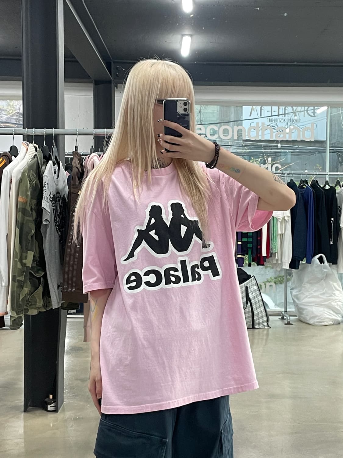 팔라스 x 카파 FW21 핑크 반팔 티셔츠 상품이미지1