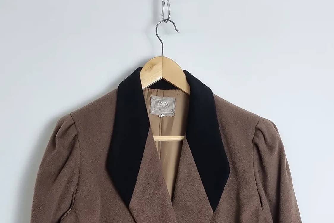 PLATA 빈티지 브라운 울 블렌드 코트  상품이미지3