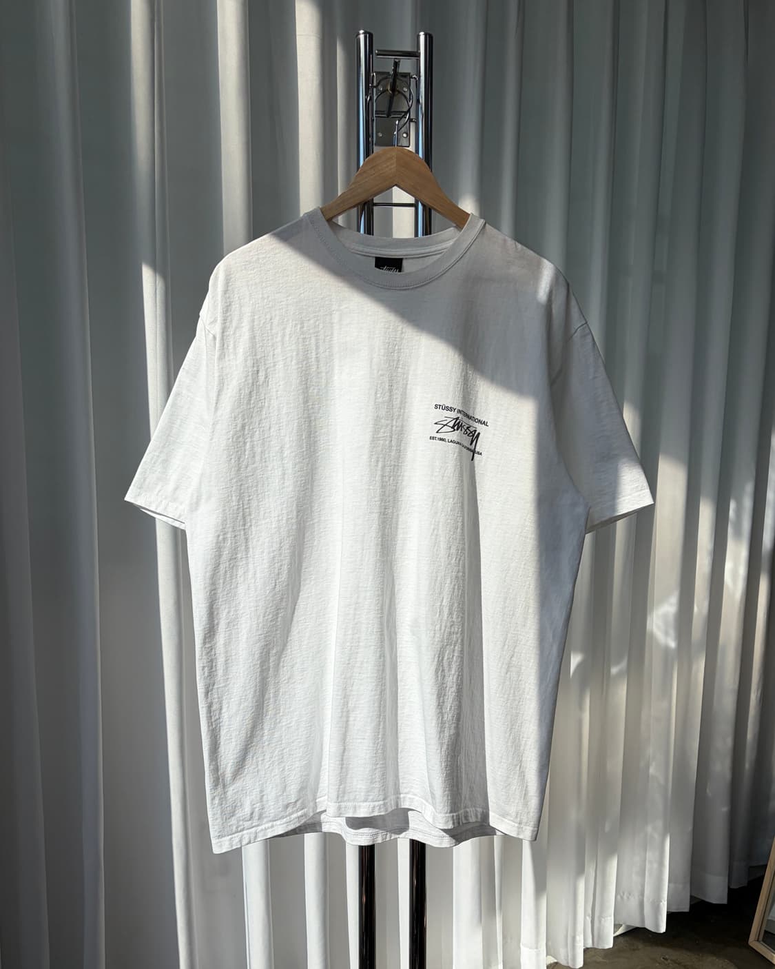 [XL]STUSSY 스투시 스무스 인터내셔널 티셔츠 화이트 상품이미지4