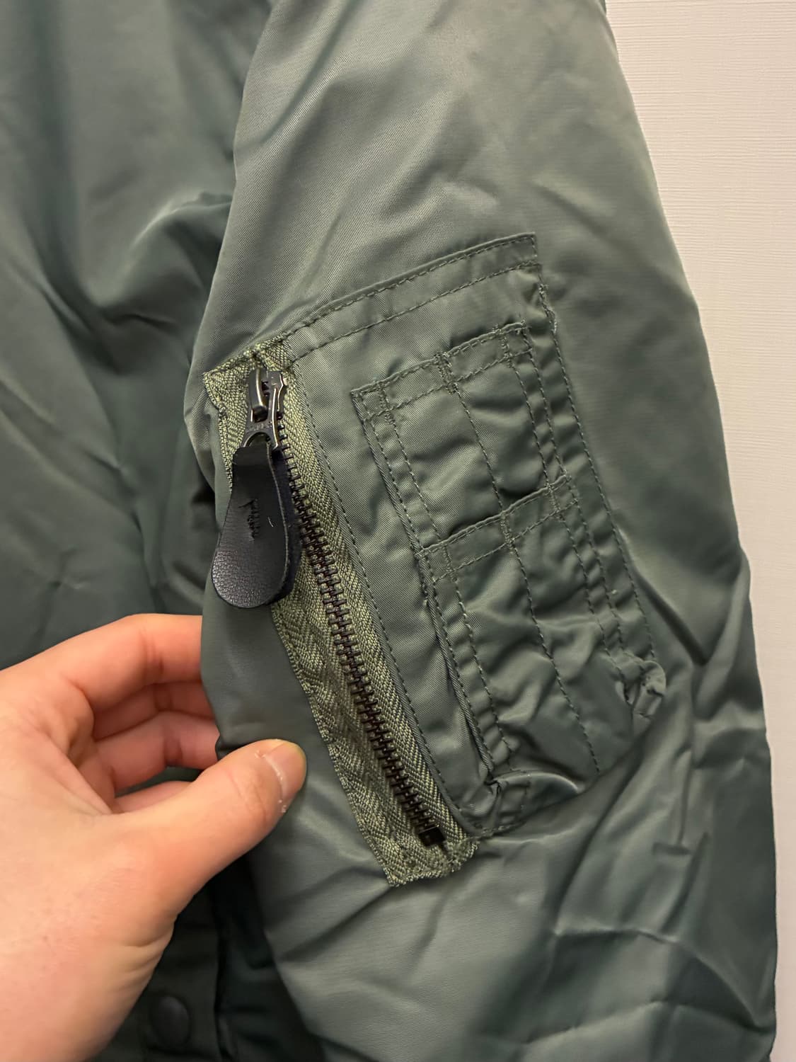 (M/95)YMCLKY USAF 울파일 MA-1 플라이트 항공자켓 복각 상품이미지7