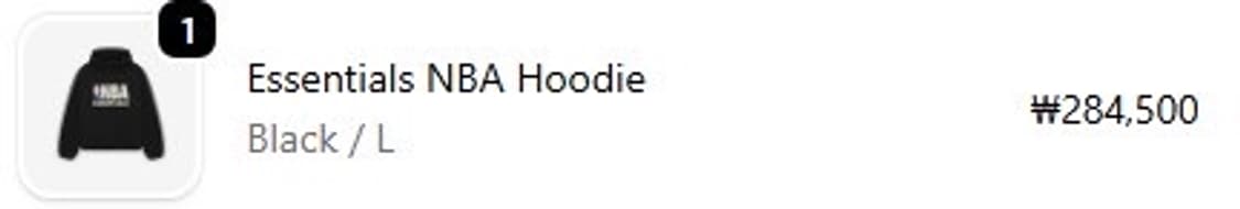 (새상품) 피어오브갓 에센셜 NBA후드 L사이즈 상품이미지2