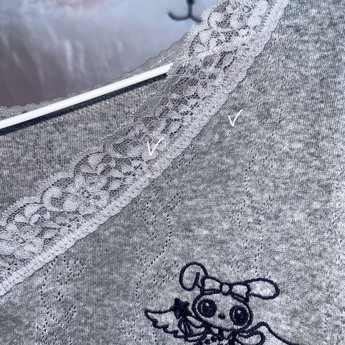 샬롬클럽 레이스 탑 그레이 상품이미지2