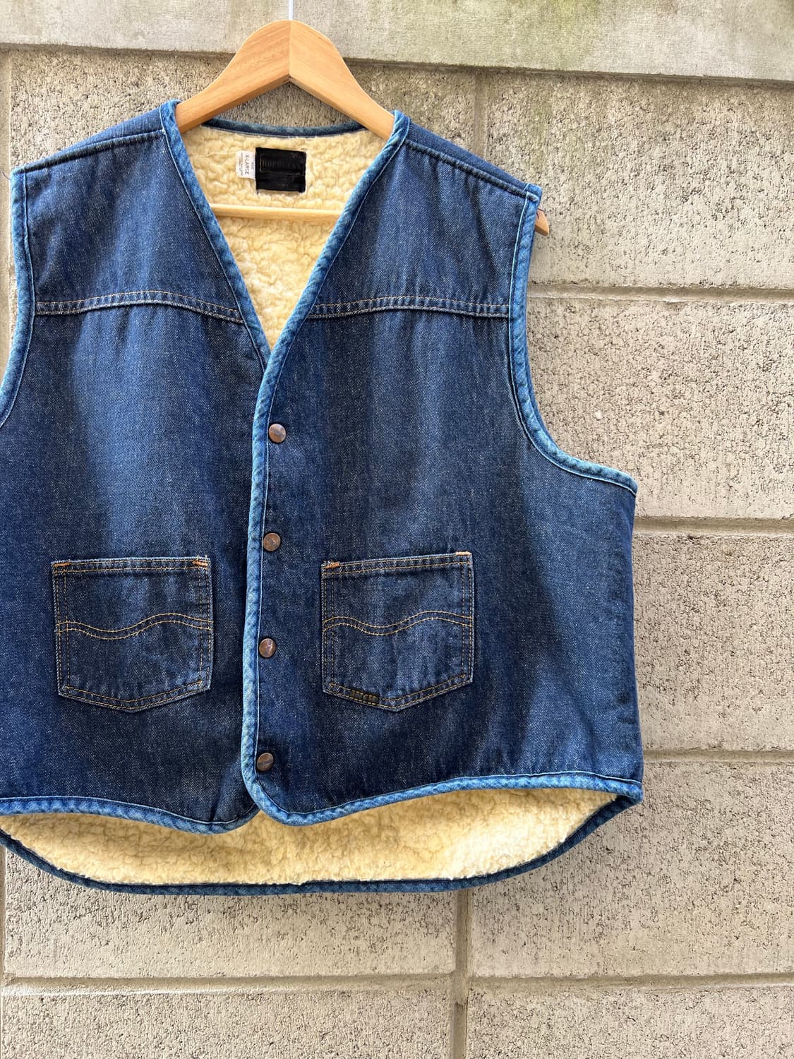 1970s SEARS ROEBUCKS DENIM 데님쉐르파베스트 상품이미지6