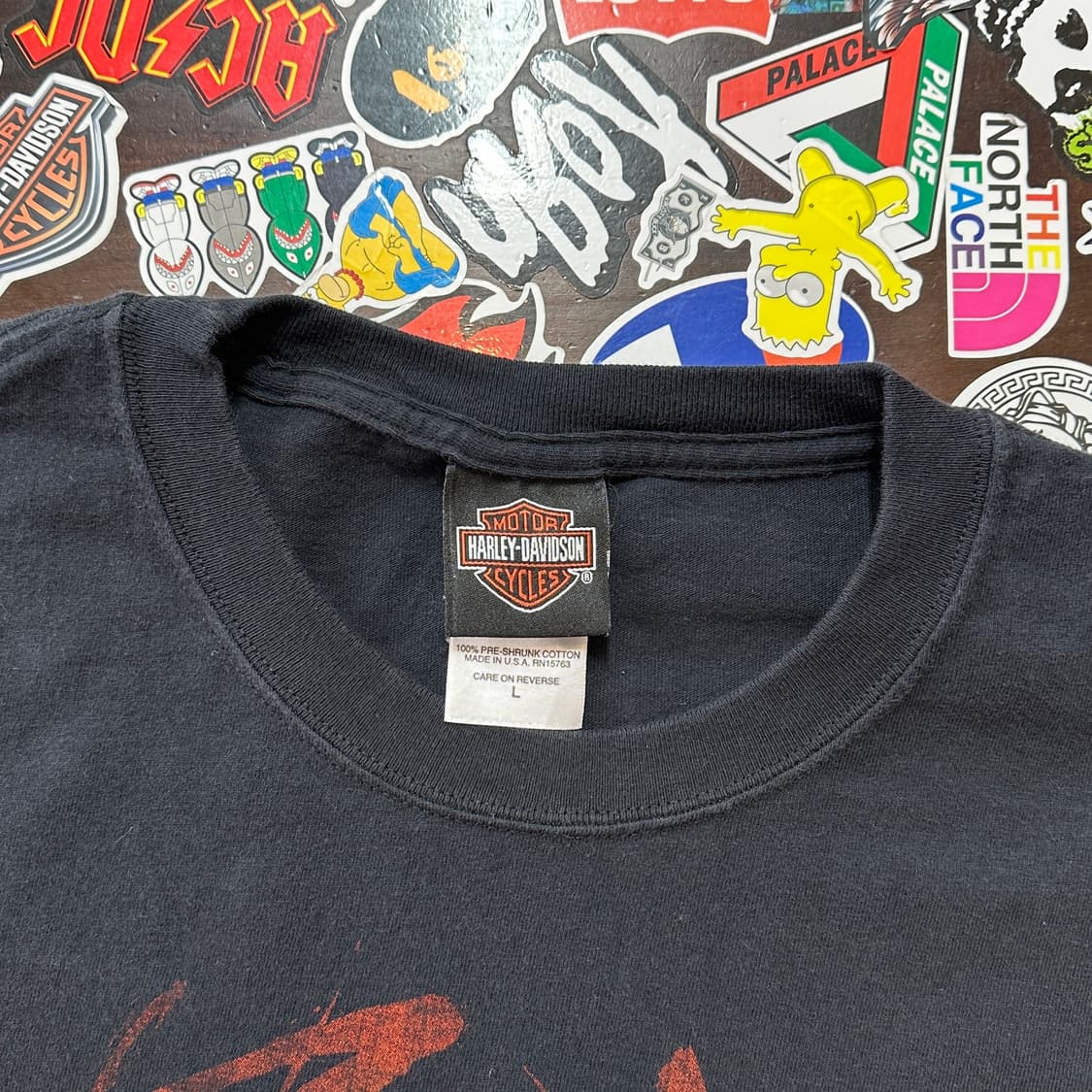00s USA 할리데이비슨 스컬 롱슬리브 티셔츠 L 상품이미지6