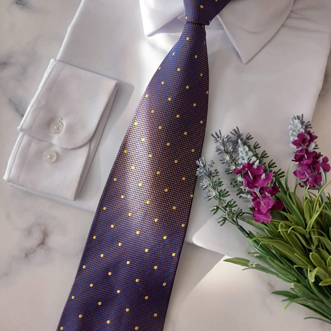 아쿠아스큐텀 실크 도트 자카드 넥타이 9.6cm A+등급 A19104
 상품이미지5