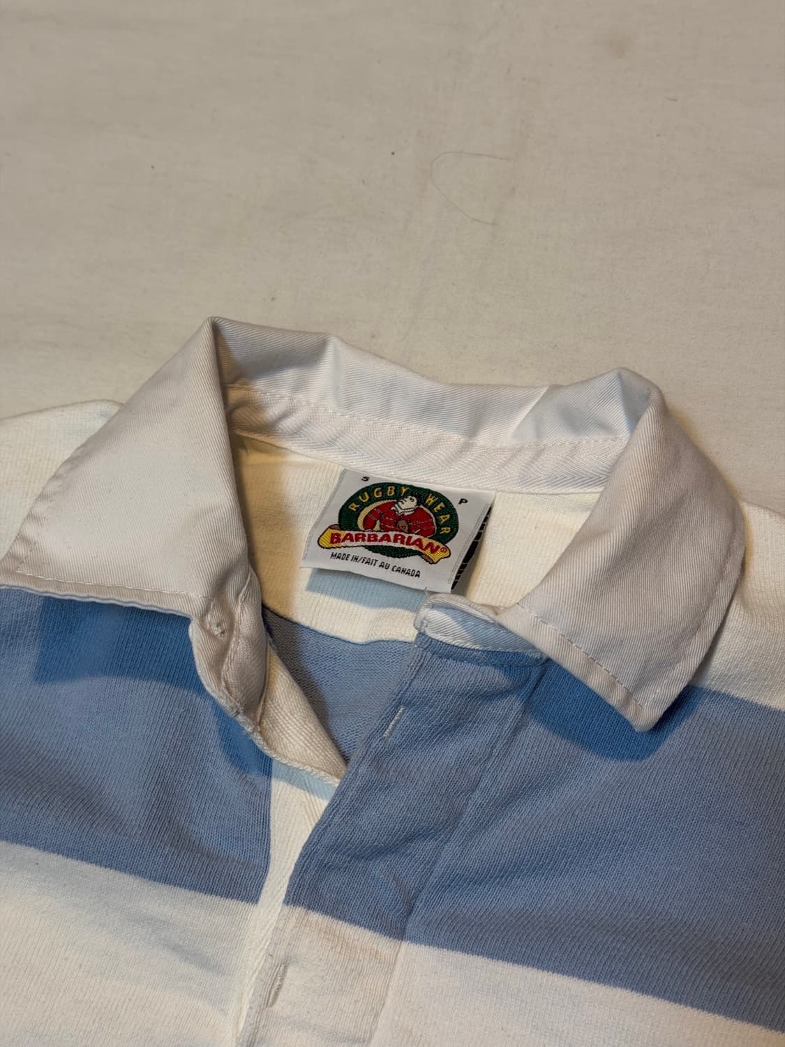 바바리안 롱슬리브 럭비티 스카이블루 화이트 상품이미지2