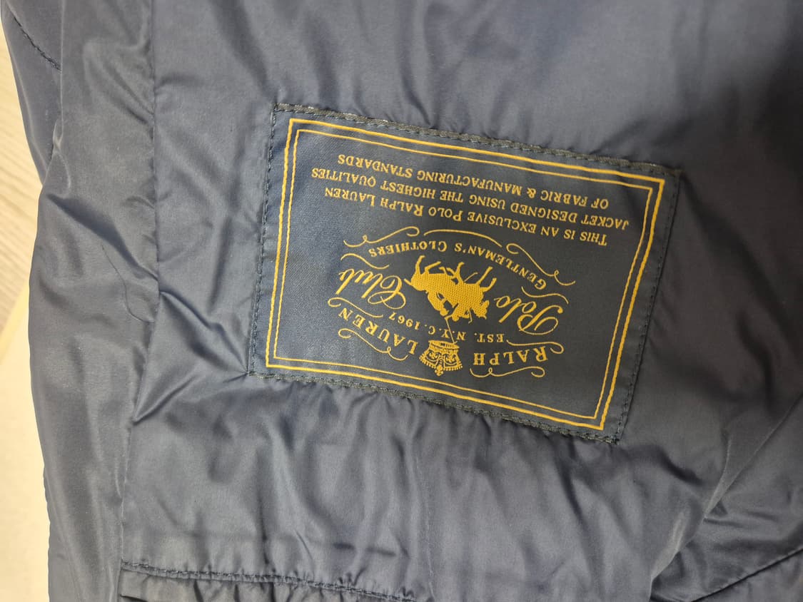 폴로 랄프로렌 네이비 퀼팅 자켓 L 105 상품이미지4