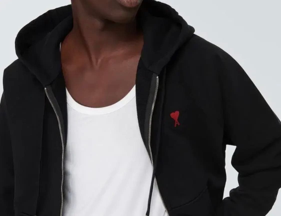 🔥[새상품/QR정품]🔥 아미 스몰로고 후드집업남녀공용 상품이미지4