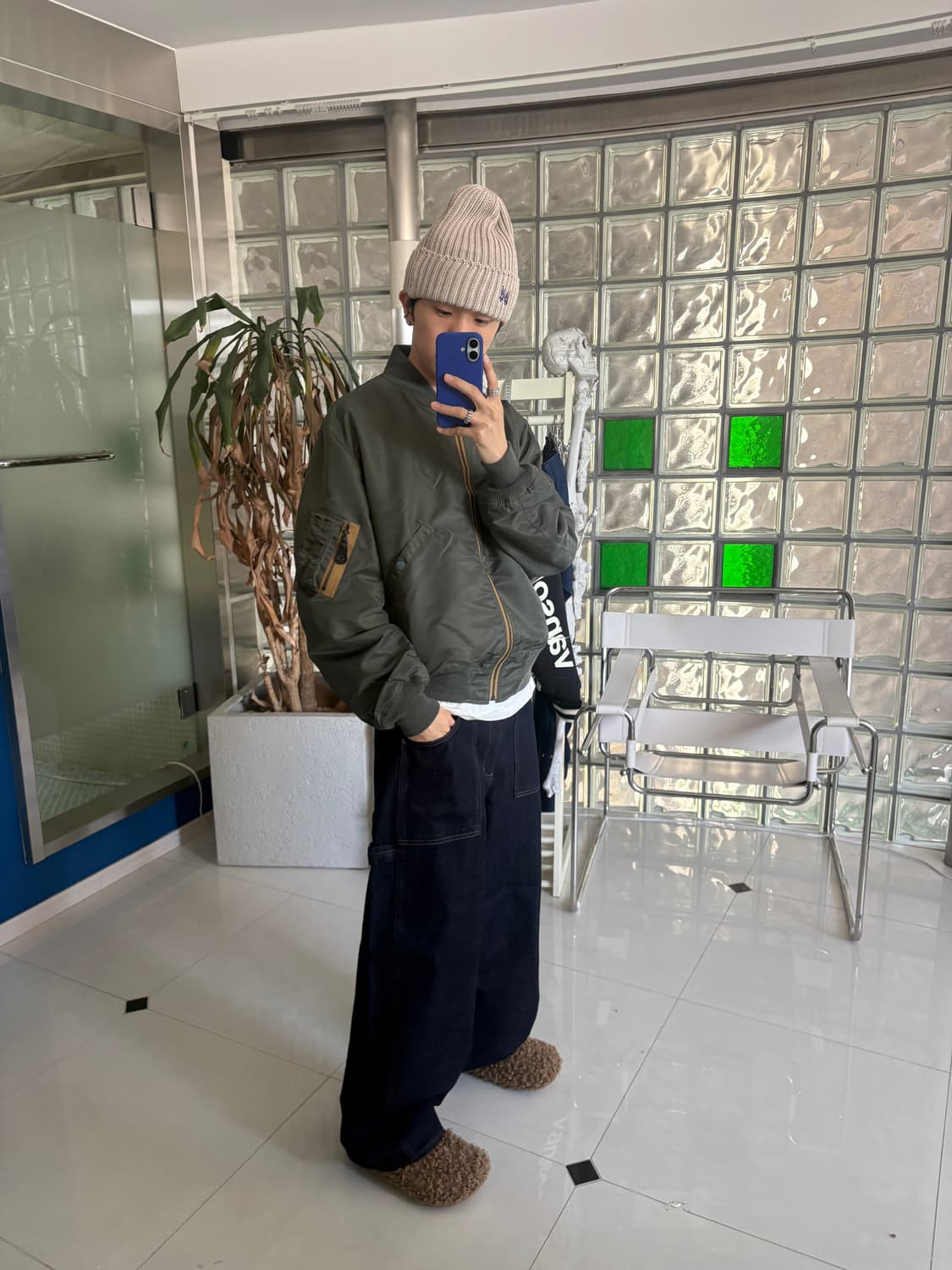 레디스 X rokh 바레루 레그 페인터 데님 상품이미지2