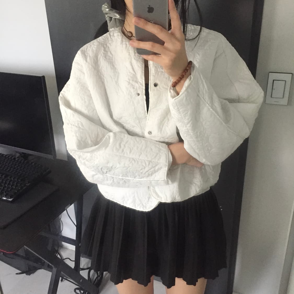 모리걸 러블리 플라워 퀄팅 자켓 상품이미지2