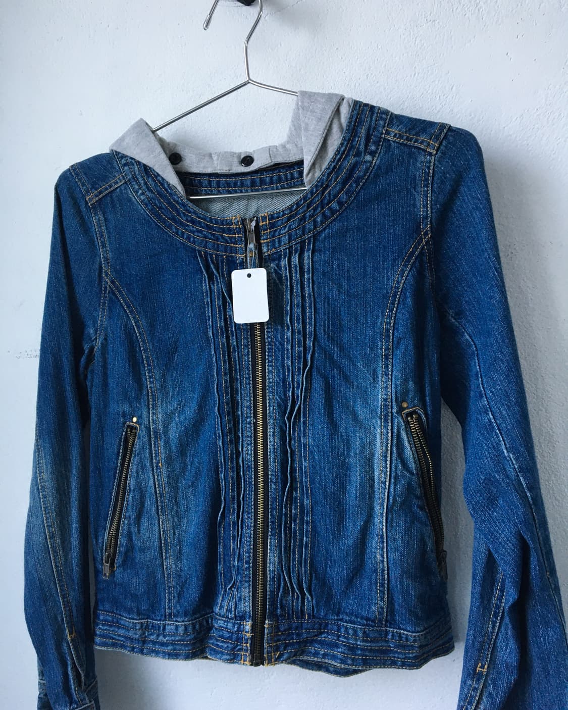 Hood layered denim jacket 상품이미지3