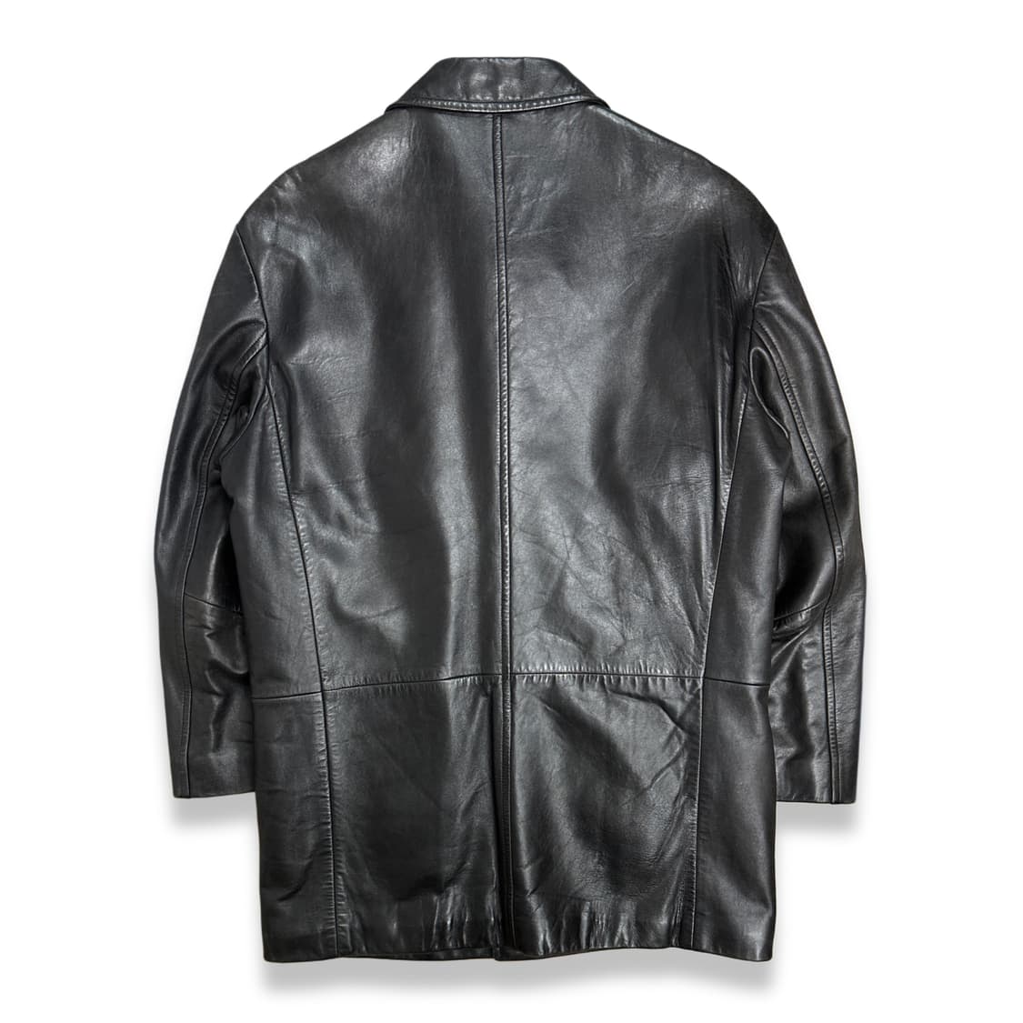 00s HUGO BOSS 램스킨 레더 자켓 XL 상품이미지2