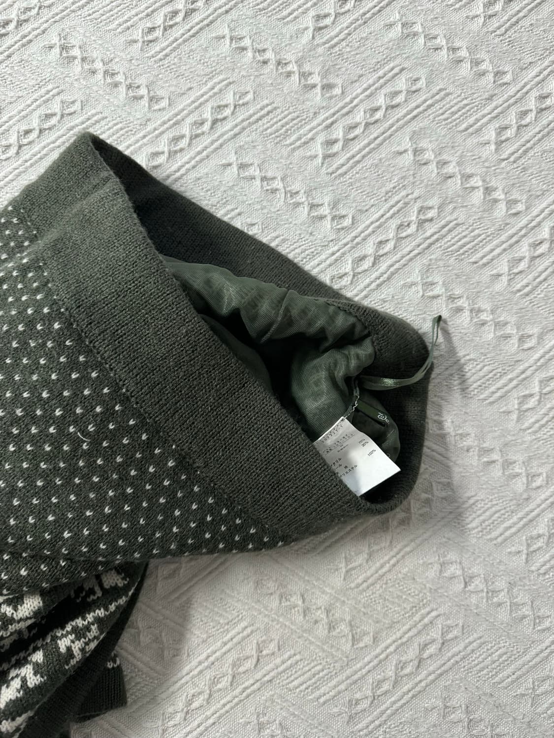 울 블렌디드 스노우 플레이크 패턴 니트 스커트 상품이미지9