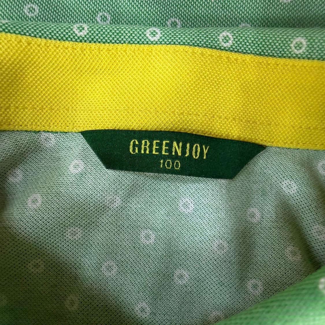 100 그린조이 도트패턴 카라 반팔티 0413T 상품이미지3