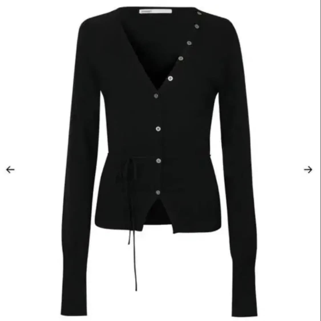 보헤미안서울 브이넥 버튼 가디건 블랙 상품이미지1