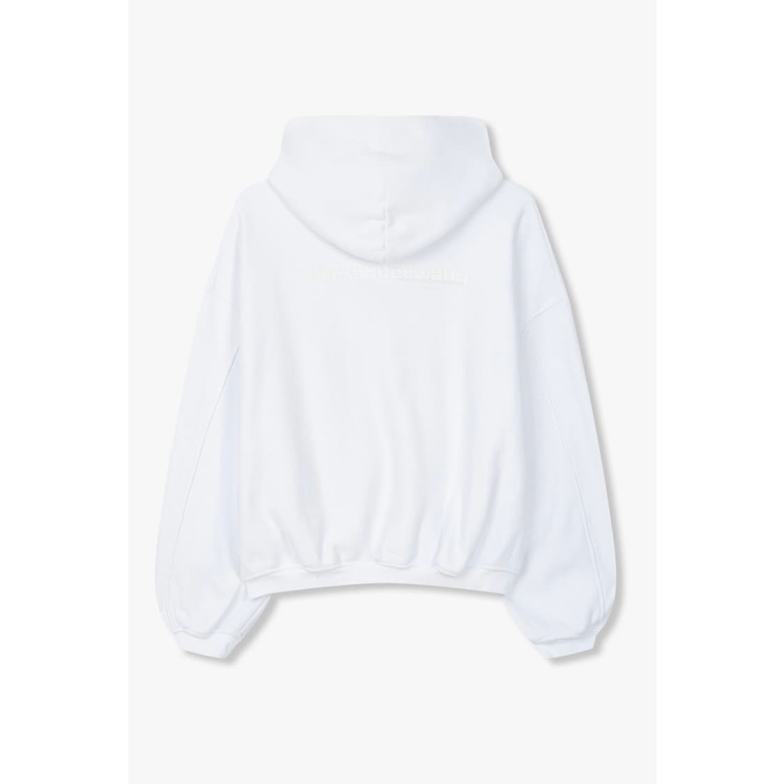 알렉산더왕 드롭 숄더 로고 후드 집업 화이트 상품이미지2