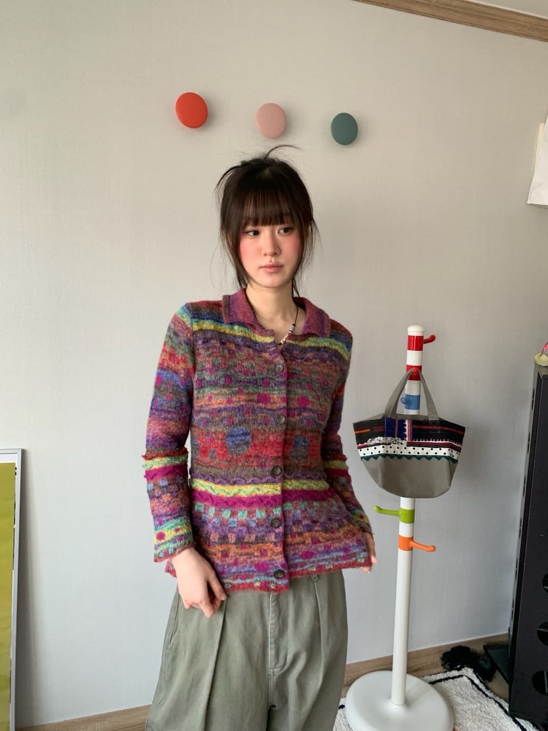 ethnic rainbow .. knit top 상품이미지2