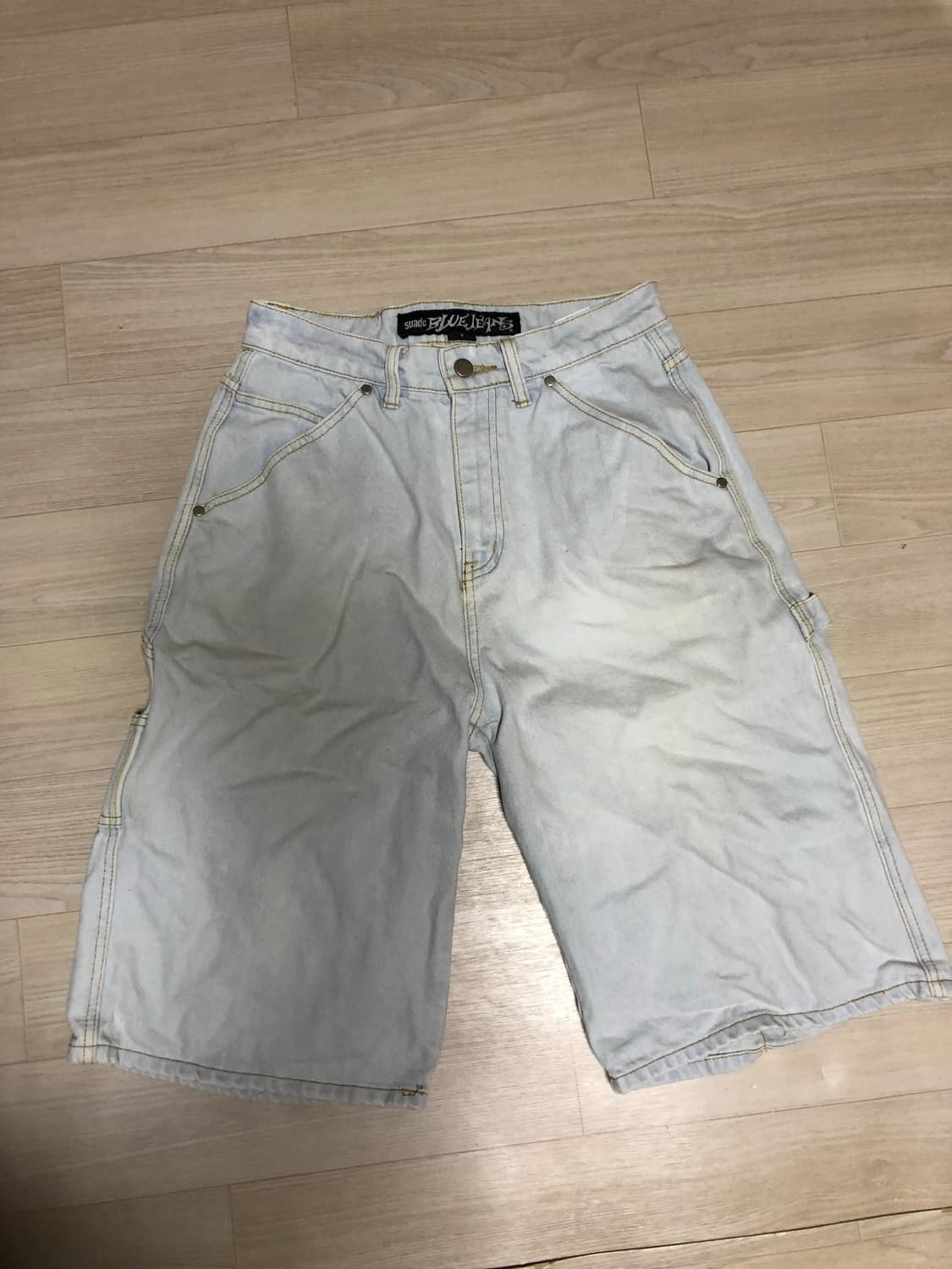 스웨이드 데님 쇼츠 상품이미지1