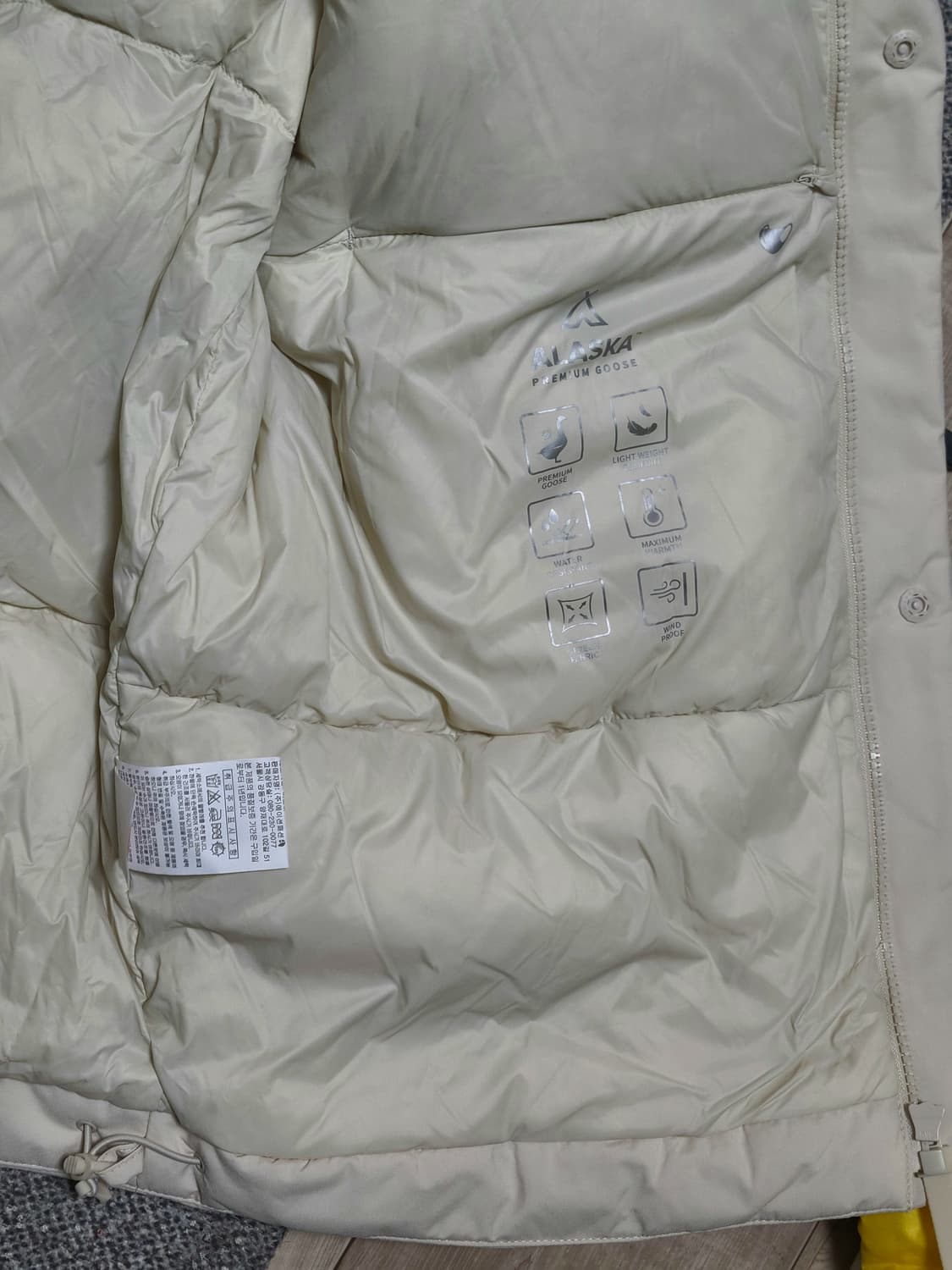 공용 ALASKA 구스다운 숏 푸퍼 패딩 점퍼  XXL 상품이미지8